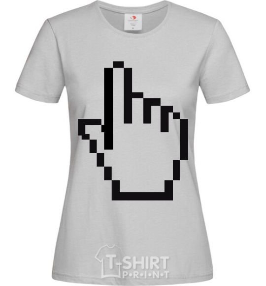 Women's T-shirt Pixel arm grey фото