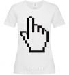 Женская футболка Пиксельная рука Белый фото