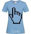 Женская футболка Пиксельная рука Голубой фото