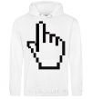 Men`s hoodie Pixel arm White фото