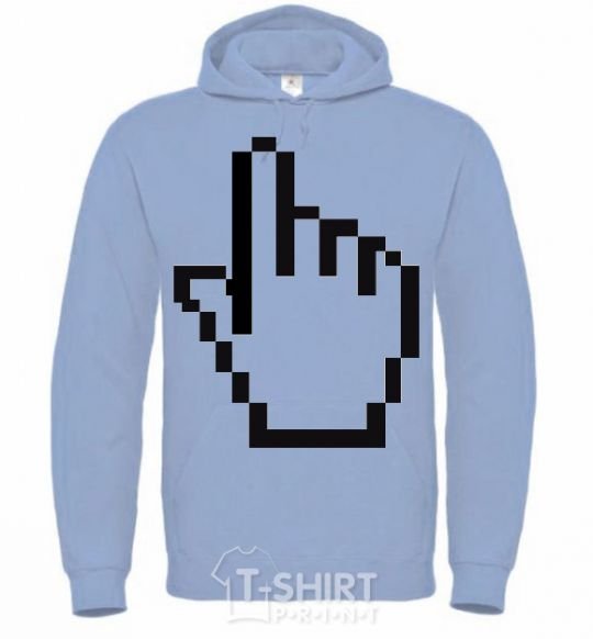 Men`s hoodie Pixel arm sky-blue фото