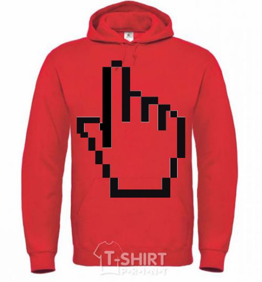 Men`s hoodie Pixel arm bright-red фото