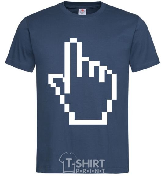 Мужская футболка Пиксельная рука Темно-синий фото