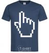 Мужская футболка Пиксельная рука Темно-синий фото