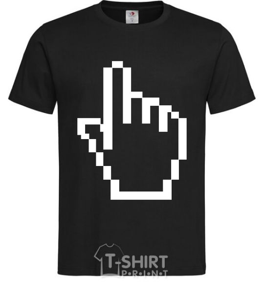 Мужская футболка Пиксельная рука Черный фото