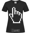 Женская футболка Пиксельная рука Черный фото