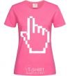 Женская футболка Пиксельная рука Ярко-розовый фото