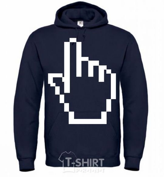 Men`s hoodie Pixel arm navy-blue фото