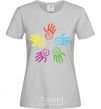 Women's T-shirt COLOURS OF HANDS grey фото