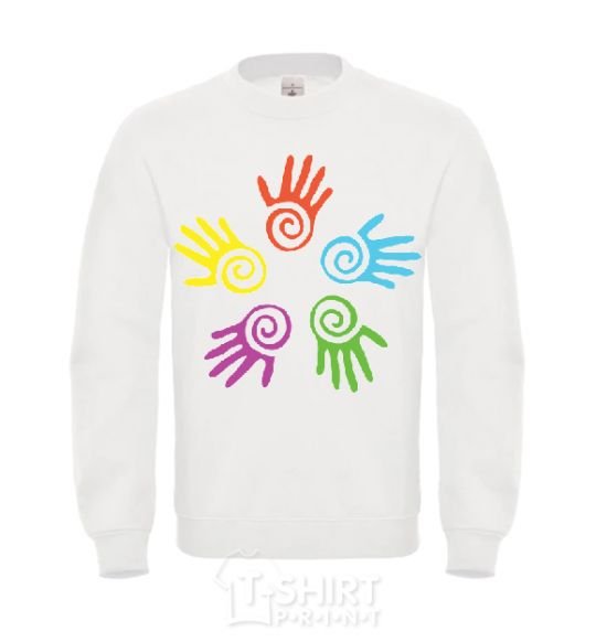 Sweatshirt COLOURS OF HANDS White фото