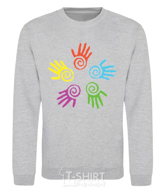 Sweatshirt COLOURS OF HANDS sport-grey фото