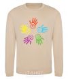 Sweatshirt COLOURS OF HANDS sand фото