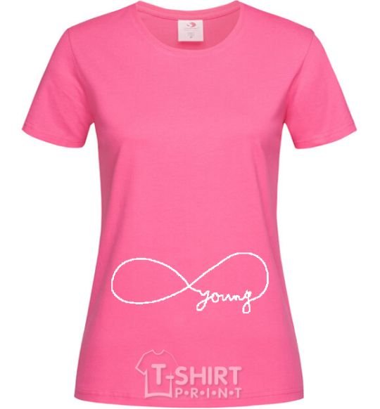 Женская футболка FOREVER YOUNG Ярко-розовый фото