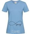 Women's T-shirt FOREVER YOUNG sky-blue фото