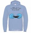 Men`s hoodie LIFE IS... sky-blue фото