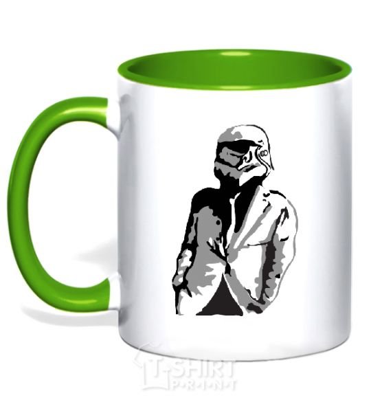 Mug with a colored handle STAR WAR kelly-green фото