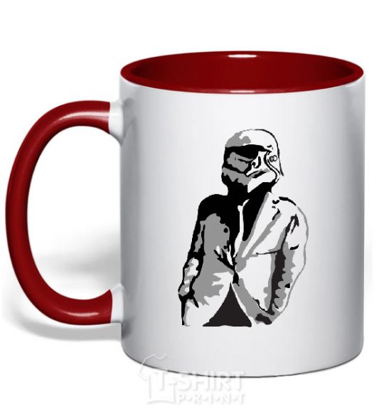 Mug with a colored handle STAR WAR red фото