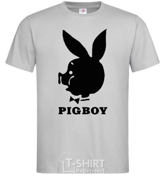 Men's T-Shirt PIGBOY grey фото