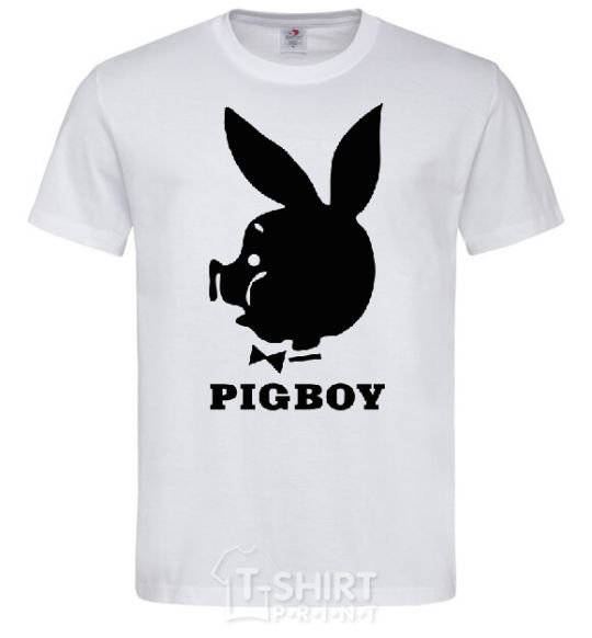 Men's T-Shirt PIGBOY White фото