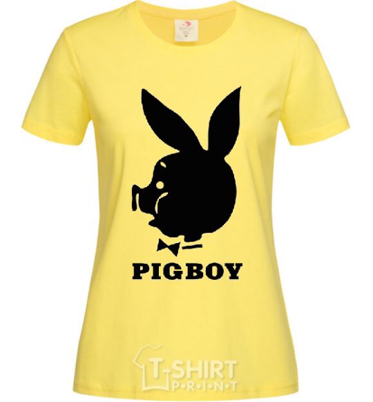 Women's T-shirt PIGBOY cornsilk фото