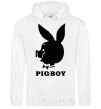 Men`s hoodie PIGBOY White фото