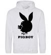 Men`s hoodie PIGBOY sport-grey фото