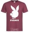 Men's T-Shirt PIGBOY burgundy фото