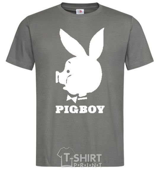 Men's T-Shirt PIGBOY dark-grey фото