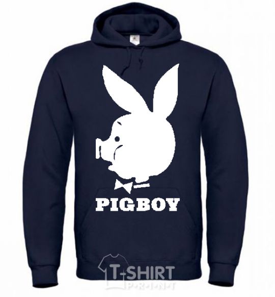 Men`s hoodie PIGBOY navy-blue фото