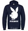 Men`s hoodie PIGBOY navy-blue фото