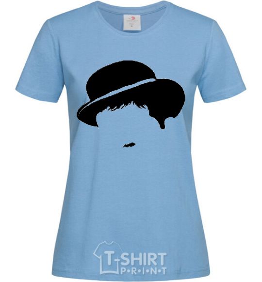 Women's T-shirt CHARLIE CHAPLIN sky-blue фото