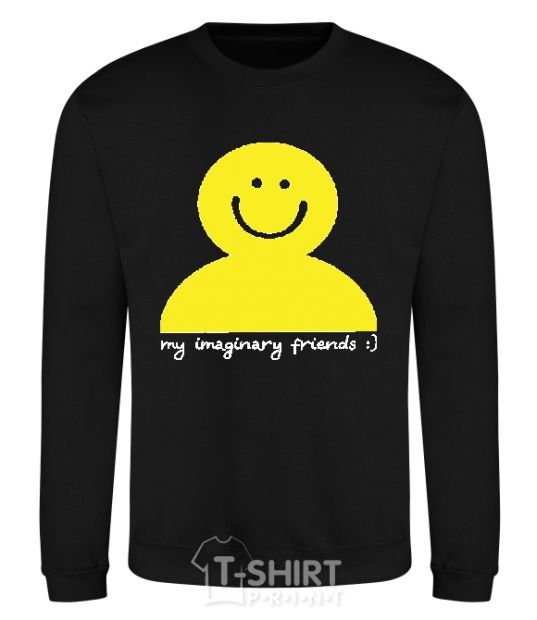 Sweatshirt MY IMAGINARY FRIEND black фото