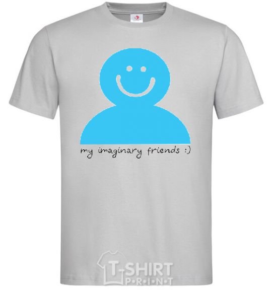 Men's T-Shirt MY IMAGINARY FRIEND grey фото