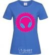 Women's T-shirt Headphones at Sun royal-blue фото