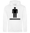 Men`s hoodie SUPERMAN White фото