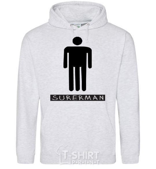 Men`s hoodie SUPERMAN sport-grey фото