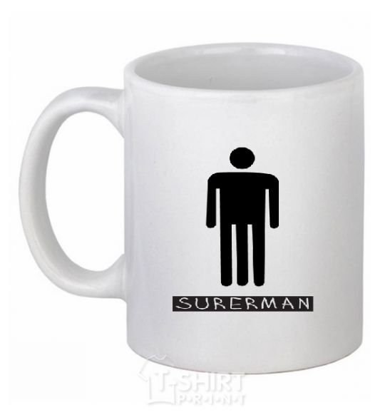 Чашка керамическая SUPERMAN Белый фото