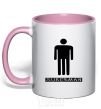Mug with a colored handle SUPERMAN light-pink фото