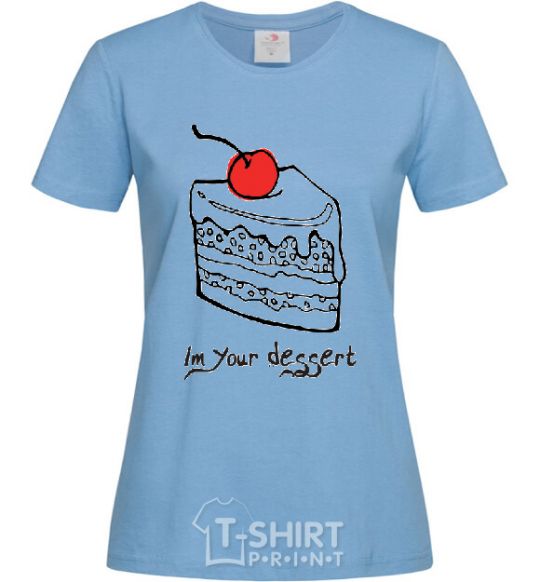 Women's T-shirt DESSERT sky-blue фото