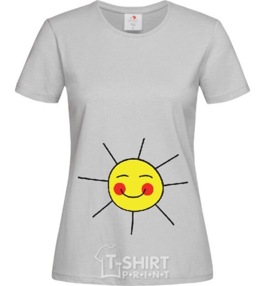 Women's T-shirt LITTLE SUNSHINE grey фото