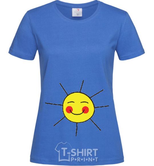 Women's T-shirt LITTLE SUNSHINE royal-blue фото