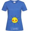 Women's T-shirt LITTLE SUNSHINE royal-blue фото