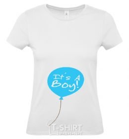 Женская футболка IT'S A BOY воздушный шарик Белый фото