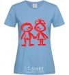 Women's T-shirt LOVED sky-blue фото