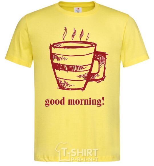 Men's T-Shirt GOOD MORNING! cornsilk фото