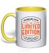 Mug with a colored handle LIMITED EDITION yellow фото
