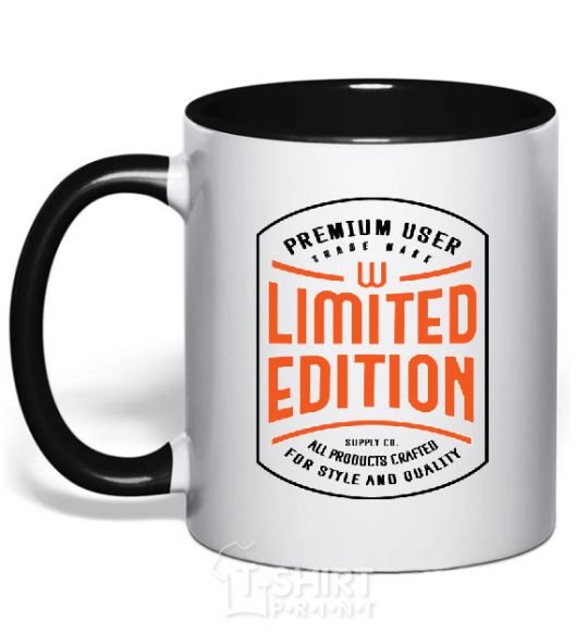 Mug with a colored handle LIMITED EDITION black фото