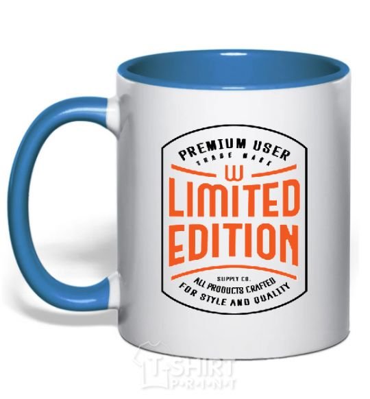 Mug with a colored handle LIMITED EDITION royal-blue фото