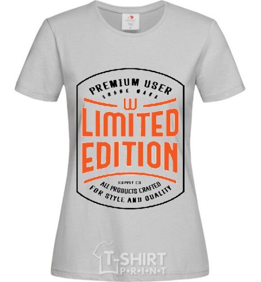 Women's T-shirt LIMITED EDITION grey фото