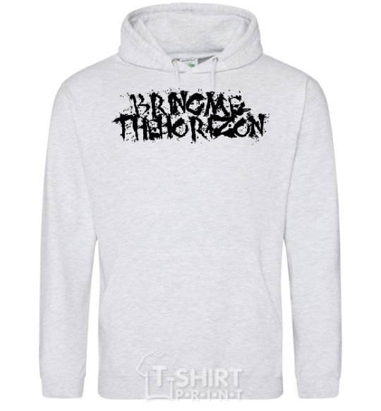 Men`s hoodie BRING ME THE HORIZON inscription sport-grey фото